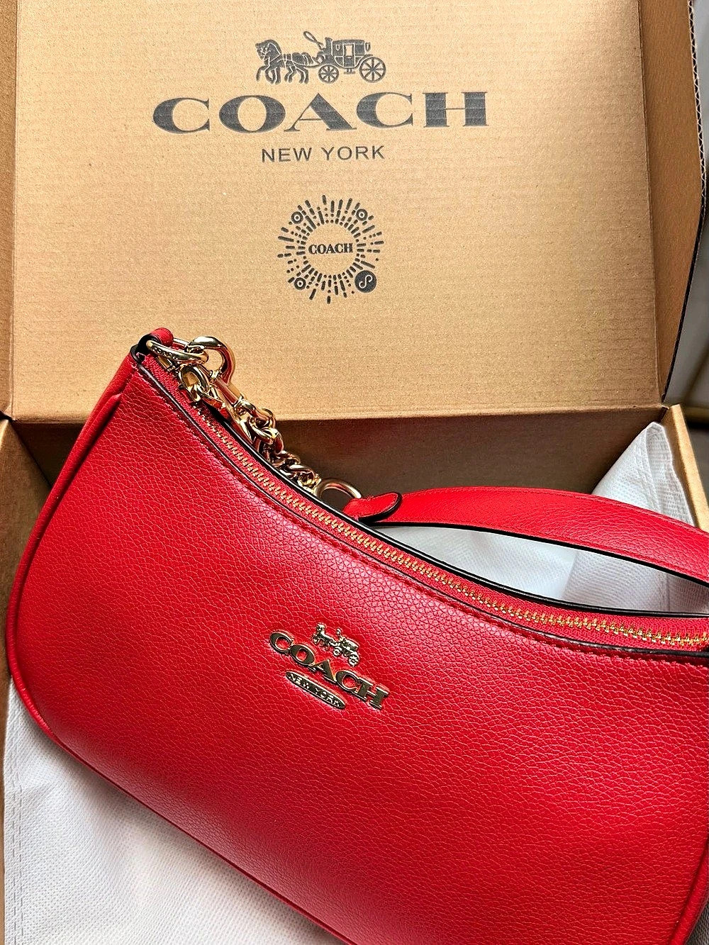 Coach Teri Shoulder Bag Red Crossbody Bag